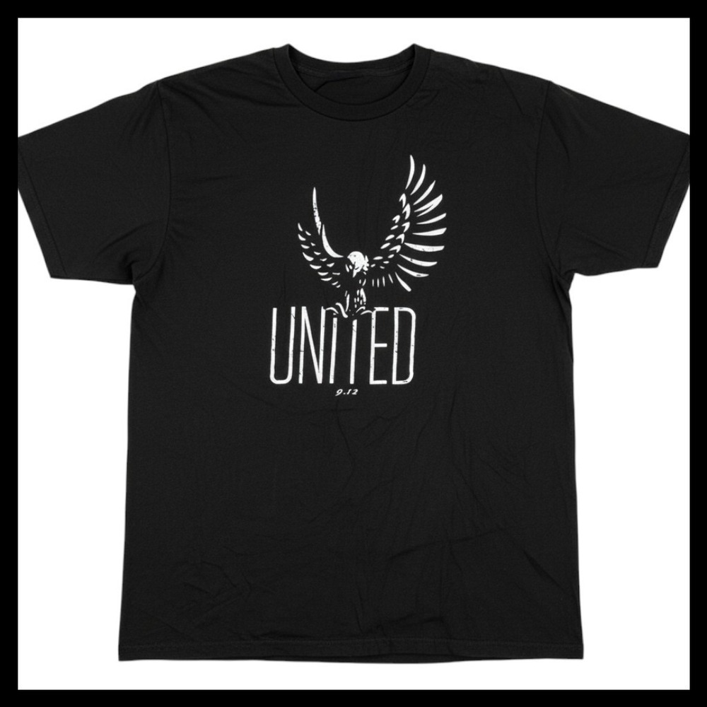 District Very Important Tee Mens Large Black United 9.12 Eagle Graphic T-Shirt